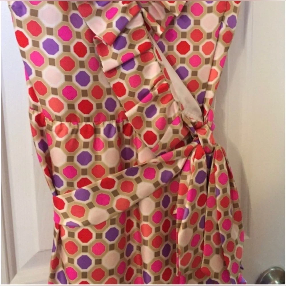 Kate Spade Aubrey silk Wrap Dress with Sash 10 silk